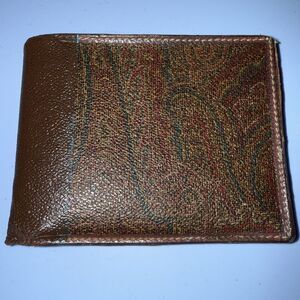 ETRO Mens Bi-fold Paisley Design Wallet Fair Used Condition